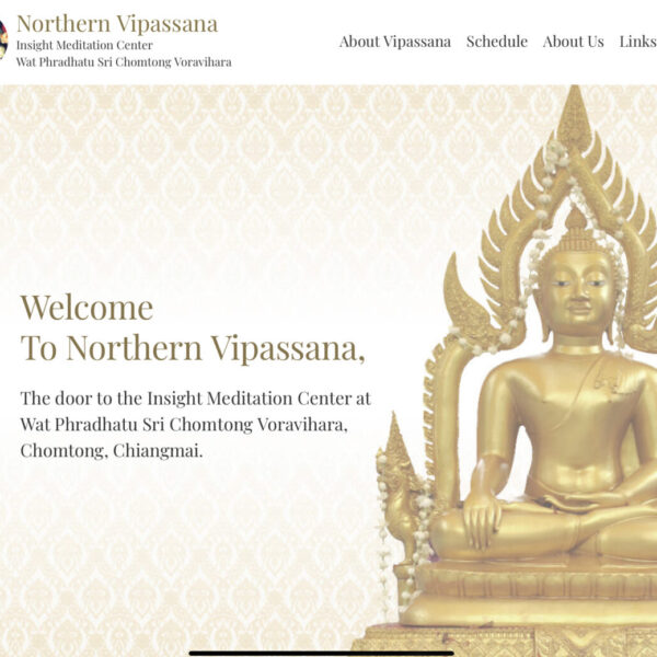Top page of Northern Vipassana website